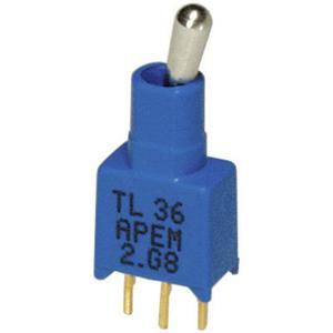 APEM TL39WW05000 TL39WW05000 Tuimelschakelaar 20 V DC/AC 0.02 A 1x aan/uit/aan Continu/0/continu 1 stuk(s)