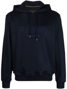 Moorer hoodie à logo brodé - Bleu