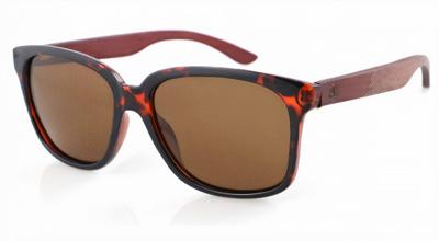Wave Hawaii zonnebril Whip wayfarer UV400 hout bruin