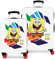 Disney kofferset Spongebob junior 34/70 liter rood/wit 2 delig