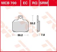 TRW Remblokken, en remschoenen voor de moto, MCB700SRM Sinter maxi scooter - thumbnail