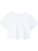 RE/DONE t-shirt crop à manches courtes - Blanc