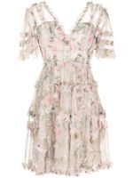 Needle & Thread robe courte à imprimé Lisette English Rose - Multicolore