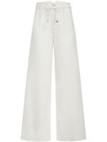 ETRO belted high-rise wide-leg jeans - Blanc