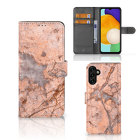 Samsung Galaxy A04s | Samsung Galaxy A13 5G Bookcase Marmer Oranje