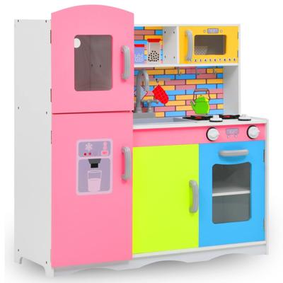 vidaXL Kinderspeelkeuken 80x30x85 cm MDF meerkleurig vidaXL Kinderspeelkeuken 80x30x85 cm MDF meerkleurig