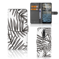 Nokia 2.4 Hoesje Leaves Grey