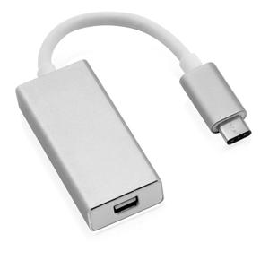 ROLINE 12.03.3225 video kabel adapter 0,1 m USB Type-C Mini DisplayPort Zilver, Wit