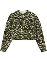 Proenza Schouler White Label pull à motif animalier en jacquard - Noir