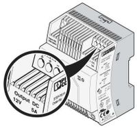 Phoenix Contact STEP-PS/1AC/12DC/5 DIN-rail netvoeding 12 V/DC 5 A 60 W Aantal uitgangen: 1 x Inhoud: 1 stuk(s) - thumbnail