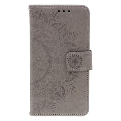 Shop4 - Samsung Galaxy Note 10 Hoesje - Wallet Case Mandala Patroon Grijs