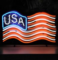 USA Amerikaanse Vlag Neon Verlichting 64 x 40 cm