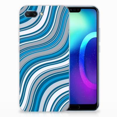 Huawei Honor 10 TPU bumper Waves Blue