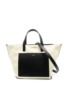 Jil Sander petit sac cabas Wander en toile - Jaune