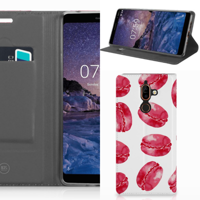 Nokia 7 Plus Flip Style Cover Pink Macarons Nokia 7 Plus Flip Style Cover Pink Macarons
