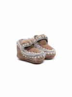 Mou Kids bottines Eskimo en peau lainée - Marron