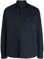 Belstaff chemise en coton à logo appliqué - Bleu