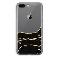 Gouden marmer: iPhone 8 Plus Transparant Hoesje - thumbnail