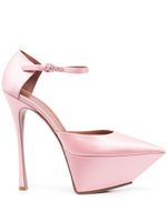 Amina Muaddi escarpins Angelica 150 mm - Rose