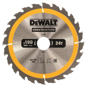 DeWalt Accessoires Cirkelzaagblad 190x30x24t, positief 16°, kerf 1,8mm - DT1944-QZ