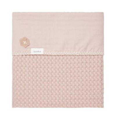 Koeka Antwerp baby wiegdeken flanel 75x100 cm grey pink/grey pink Koeka Antwerp baby wiegdeken flanel 75x100 cm grey pink/grey pink