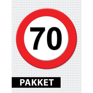 Verkeersbord  70 jaar versiering pakket   -