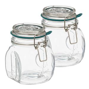 Weckpot/inmaakpot Jarro - 2x - 500 ml - glas - beugelsluiting - D11 x H14 cm