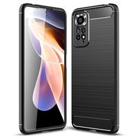 Xiaomi Redmi Note 11 Pro/Note 11 Pro 5G Geborsteld TPU Hoesje - Koolstofvezel - Zwart - thumbnail