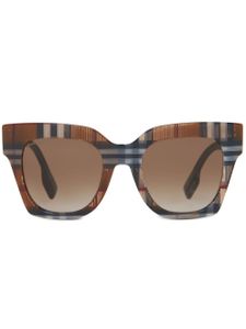 Burberry lunettes de soleil à monture carrée - Marron