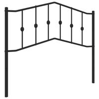 vidaXL Hoofdbord 107 cm metaal zwart, hoofdeinde, metalen hoofdeinde, bedonderdeel, metalen hoofdbord, slaapkamermeubel, bedaccessoire, hoofdsteun