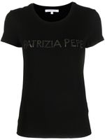 Patrizia Pepe t-shirt à logo strassé - Noir