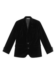 Dolce & Gabbana Kids blazer en velours à simple boutonnage - Noir