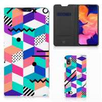 Samsung Galaxy A10 Stand Case Blokken Kleurrijk