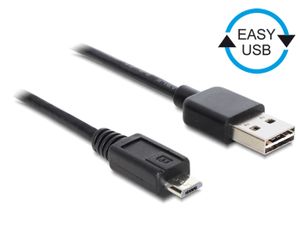 Delock 85156 Kabel EASY-USB 2.0 Type-A male > USB 2.0 Type Micro-B male 50cm zwart