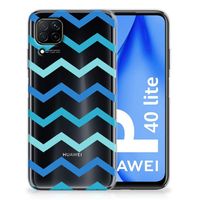 Huawei P40 Lite TPU bumper Zigzag Blauw