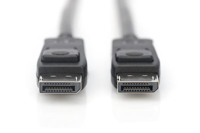 Digitus AK-340106-020-S DisplayPort-kabel DisplayPort Aansluitkabel DisplayPort-stekker, DisplayPort-stekker 2.00 m Zwart 8K UHD, Vergulde steekcontacten