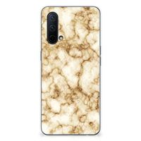 OnePlus Nord CE 5G TPU Siliconen Hoesje Marmer Goud - thumbnail