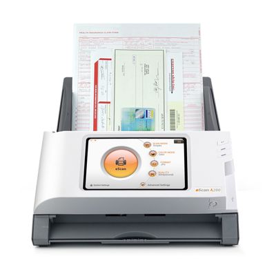 Plustek eScan A280 Essential Documentscanner duplex A4 600 x 600 dpi 20 pag./min., 40 Beelden/min USB, LAN (10/100 MBit/s), WiFi 802.11 b/g/n