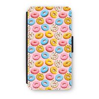 Pink donuts: iPhone X Flip Hoesje