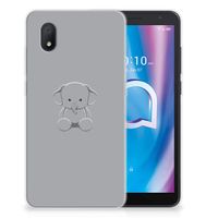 Alcatel 1B (2020) Telefoonhoesje met Naam Grijs Baby Olifant