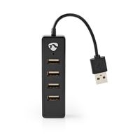 Nedis UHUBU2420BK Usb-hub 4-poorts Usb 2.0 Zwart