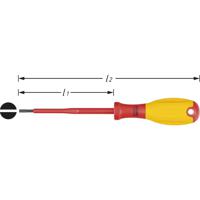 Hazet HAZET VDE Platte schroevendraaier Kopbreedte: 2.5 mm Koplengte: 75 mm