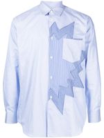 Comme Des Garçons Shirt chemise à détails appliqués - Bleu