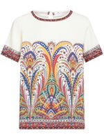 ETRO t-shirt à motif cachemire - Blanc