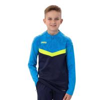 JAKO Iconic Trainingstrui 1/4-Zip Kids Donkerblauw Lichtblauw - thumbnail