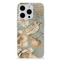 TPU Case voor iPhone 15 Pro Max Vintage Bird Flowers