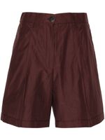 Forte Forte pantalon taille-haute à plis - Marron