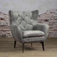 Tower Living Fauteuil Bomba - grijs - Velvet - thumbnail