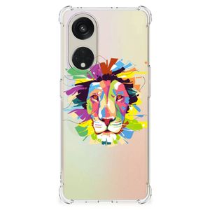 OPPO A98 Stevig Bumper Hoesje Lion Color