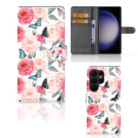 Samsung Galaxy S23 Ultra Hoesje Butterfly Roses